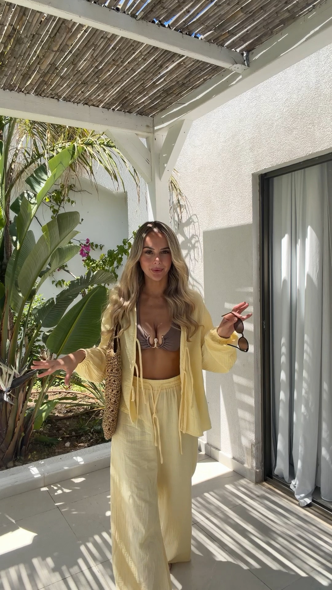 beach outfit of the day 🌴 

Swimwear holiday euro summer cover up co-ord swim