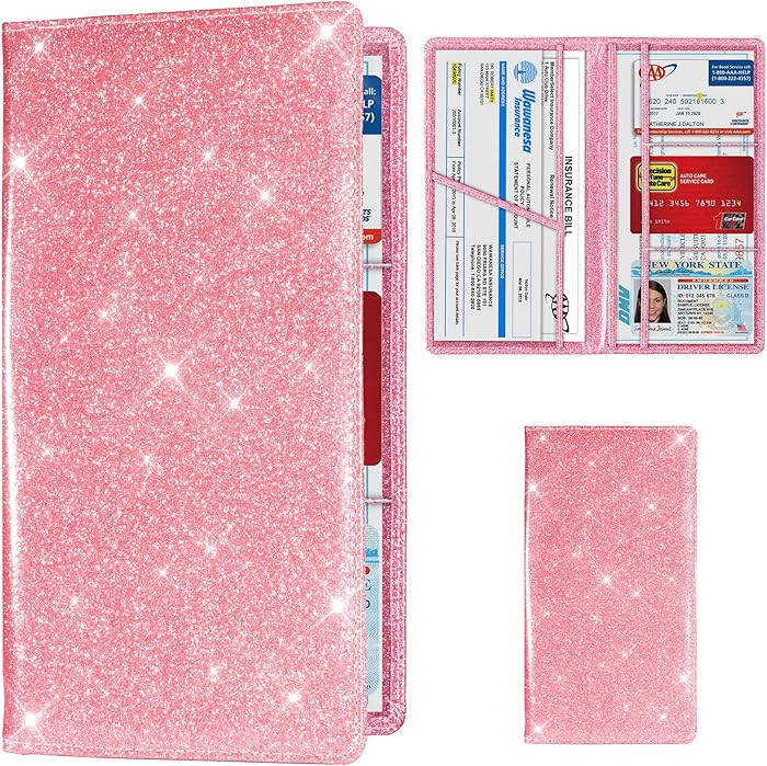 TOURSUIT Car Registration and Insurance Card Holder, Vehicle License Document Glove Box Compartme... | Amazon (US)