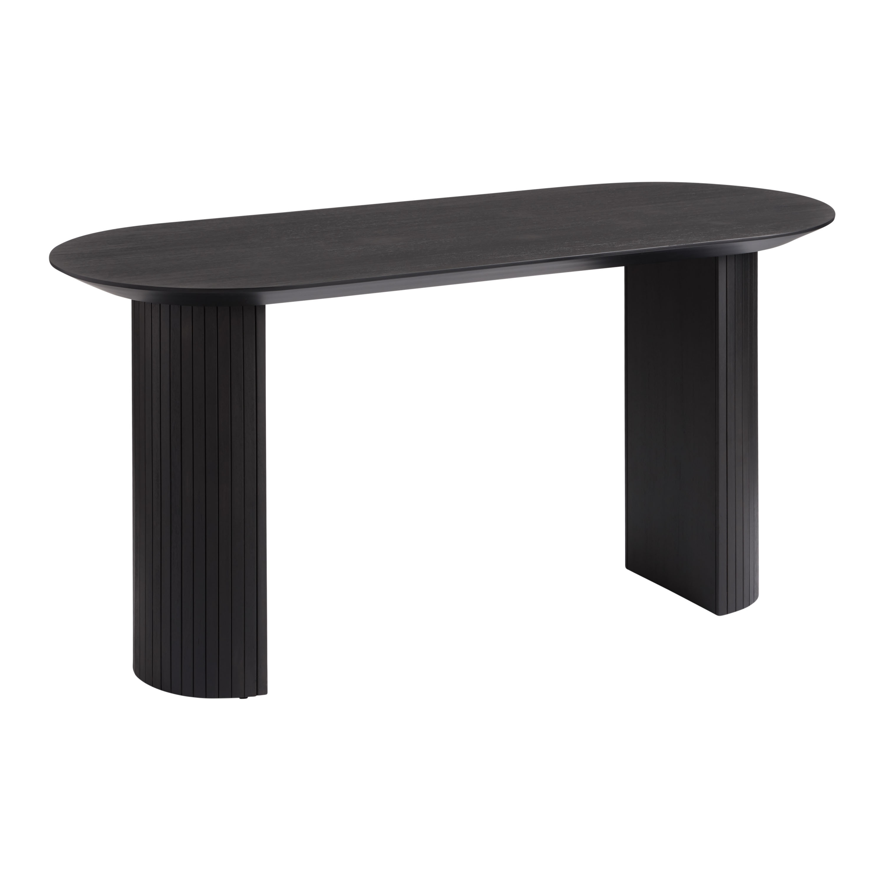 Russo Oval Fluted Wood Desk | World Market