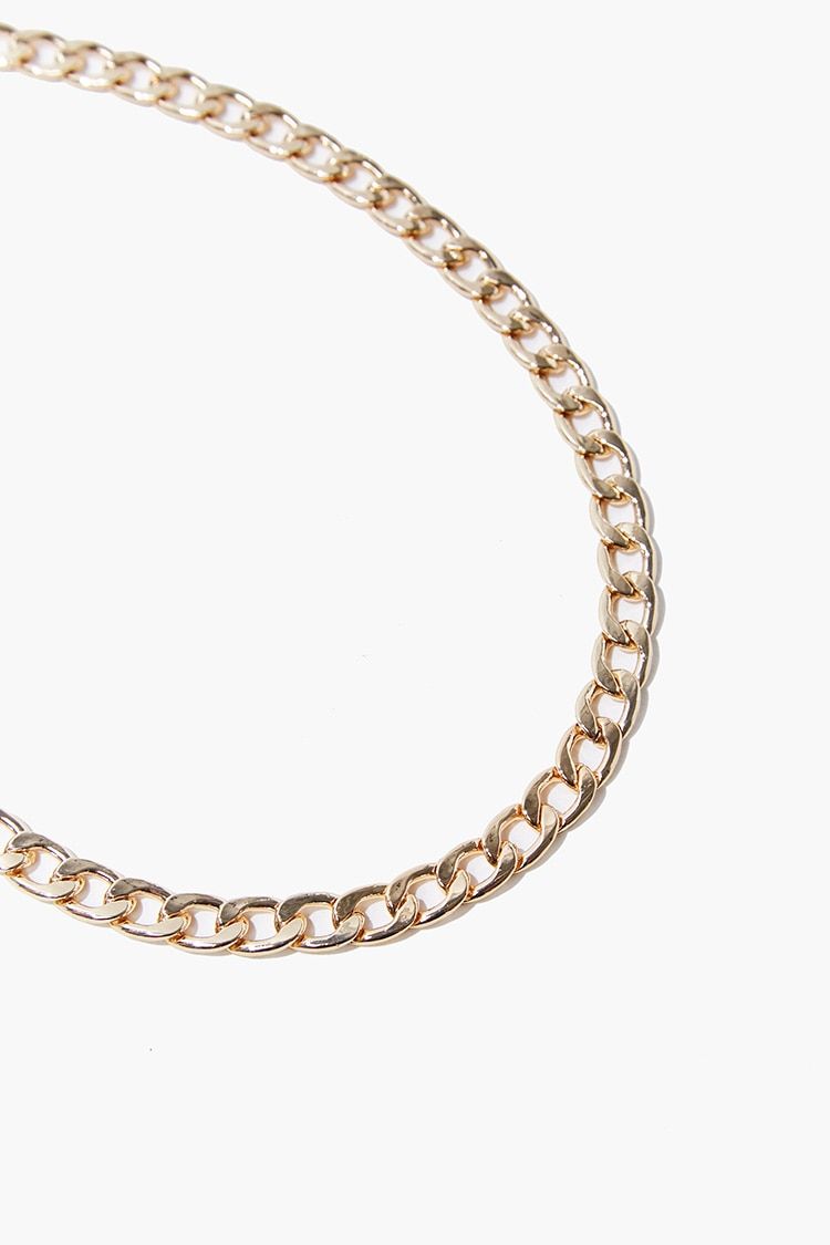Upcycled Curb Chain Necklace in Gold | Forever 21 (US)
