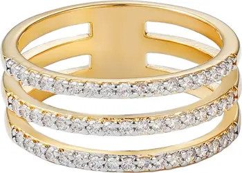 Adornia Cubic Zirconia Triple Band Ring | Nordstromrack | Nordstrom Rack