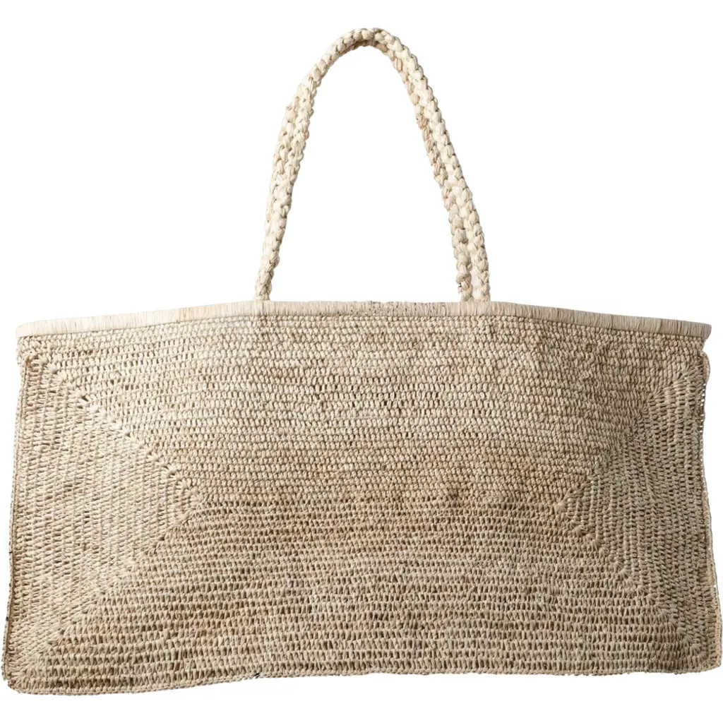 Zanatany Concepts Clipa (XXL) Raffia Beach Tote Bag in Beige at Nordstrom | Nordstrom