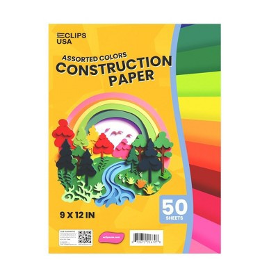 Construction Paper - 9 X 12 Inches, Assorted Colors, 50 Sheets (48 Packs) | Target