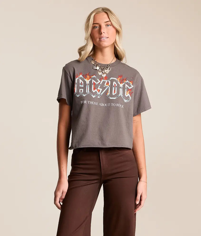 AC/DC Cropped Band T-Shirt | Buckle