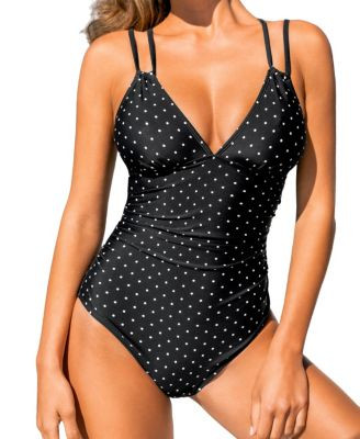 Women's Tummy Control Plunging O-Ring and Cutout One-Piece Swimsuit | Macy's