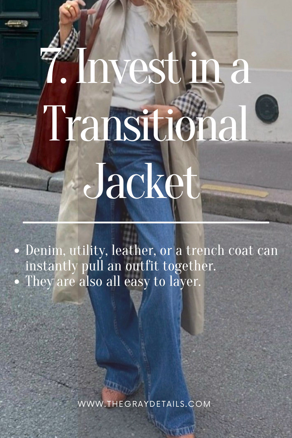 September Style Tip: Invest in a Transitional Jacket. Denim, utility, leather, or a trench coat can instantly pull an out together. Plus, they're great for layering. 

 #LTKSeasonal #LTKStyleTip #LTKWorkwear