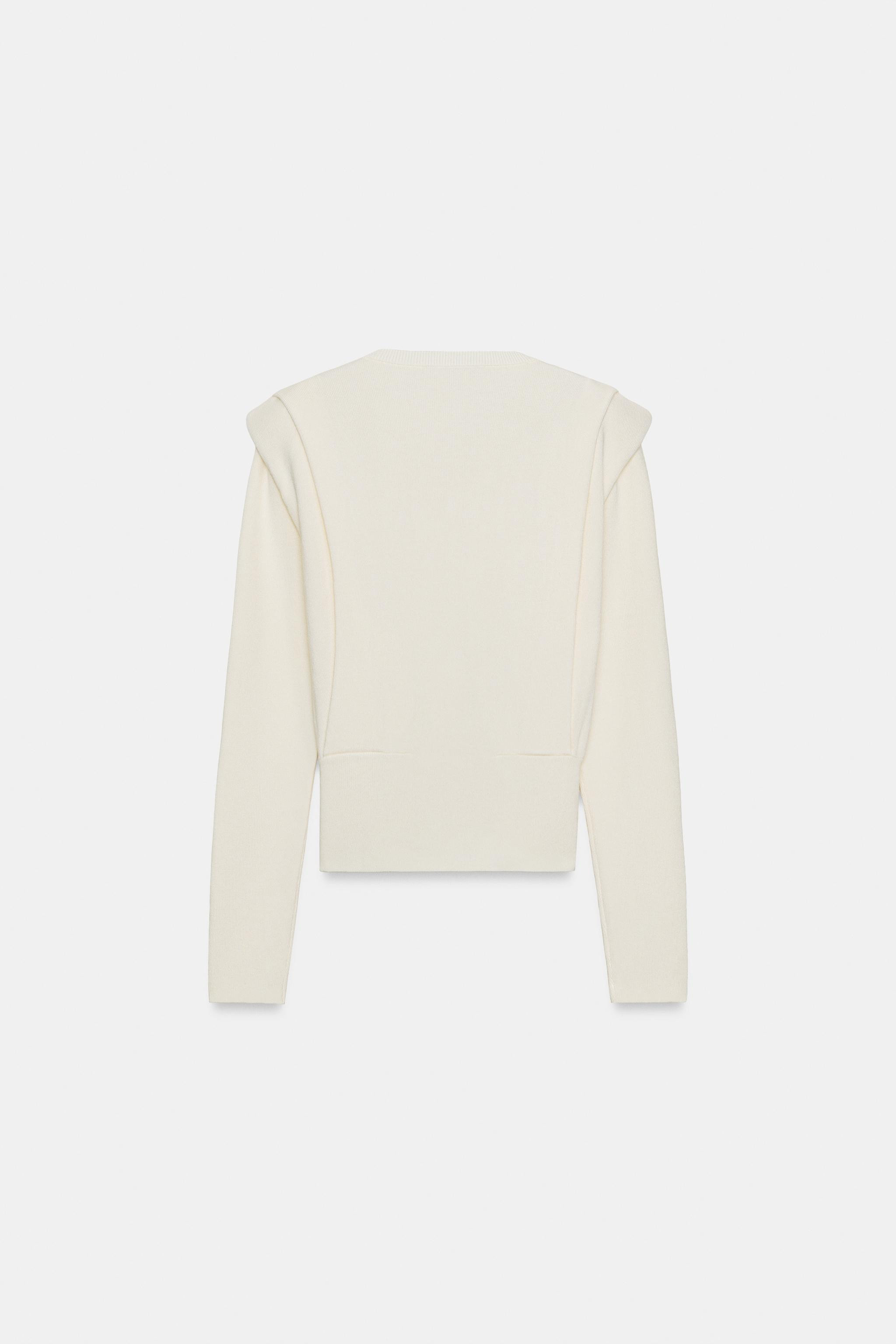 SHOULDER PAD KNIT JUMPER | Zara US