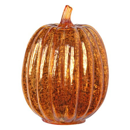 Light Up Glass Pumpkin with Timer Halloween Decorations | Walmart (US)