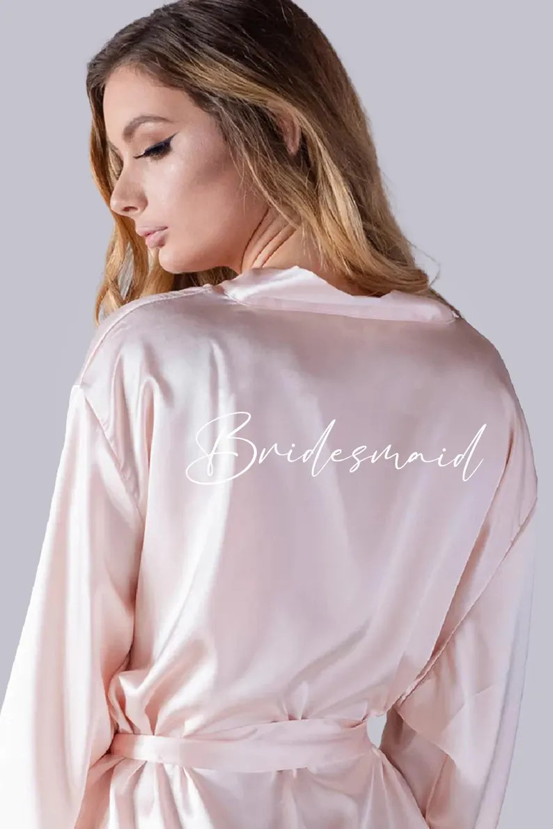 Custom Mrs. Robe, Bachelorette Robe, Wedding Party Satin Robes, Personalized Bridesmaid Robes, We... | Etsy (US)