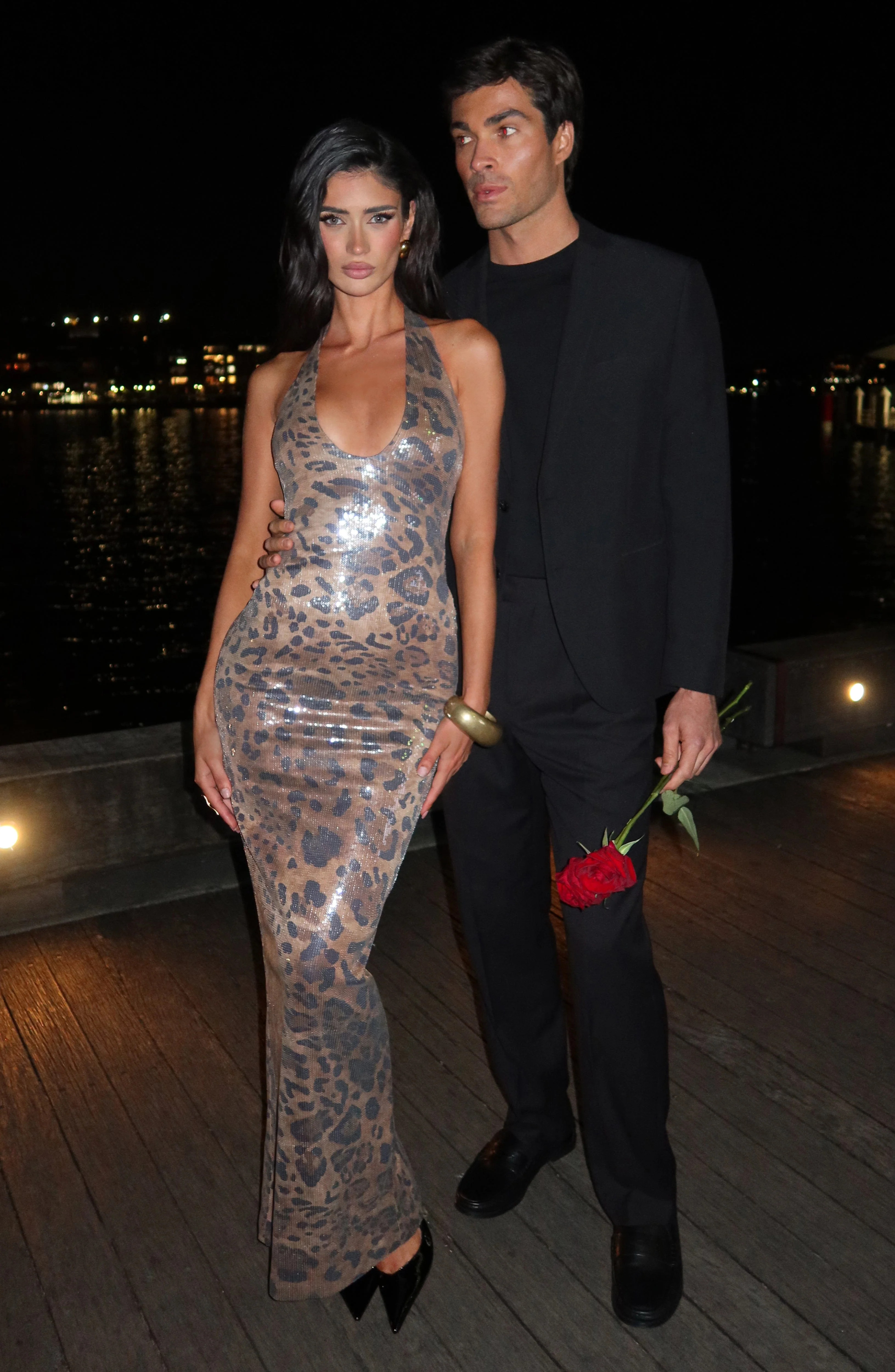 Morena Maxi Dress - Sequin Leopard Print | Babyboo (global)