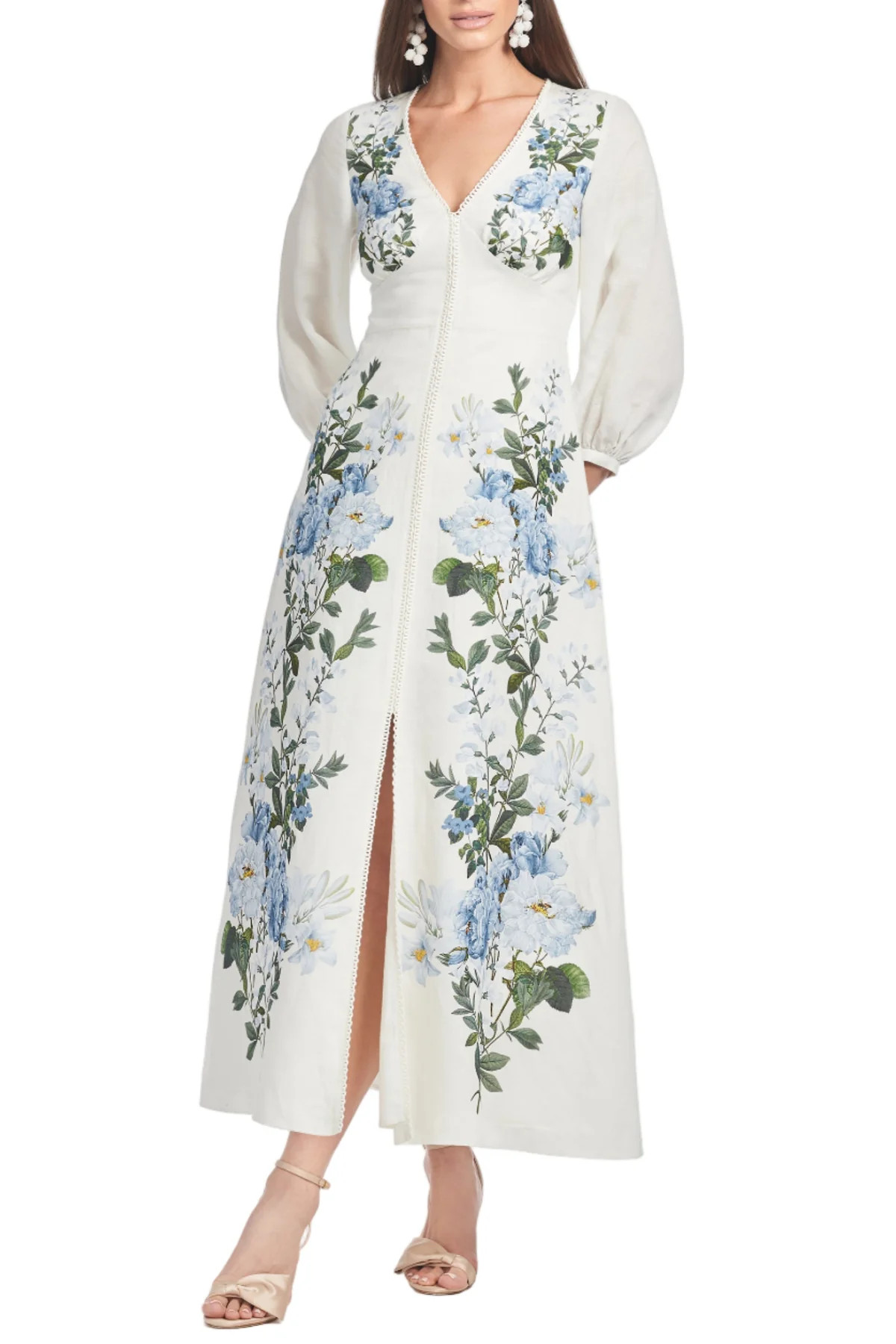 Varenna Dress in Sky Pearl Raceme | Over The Moon