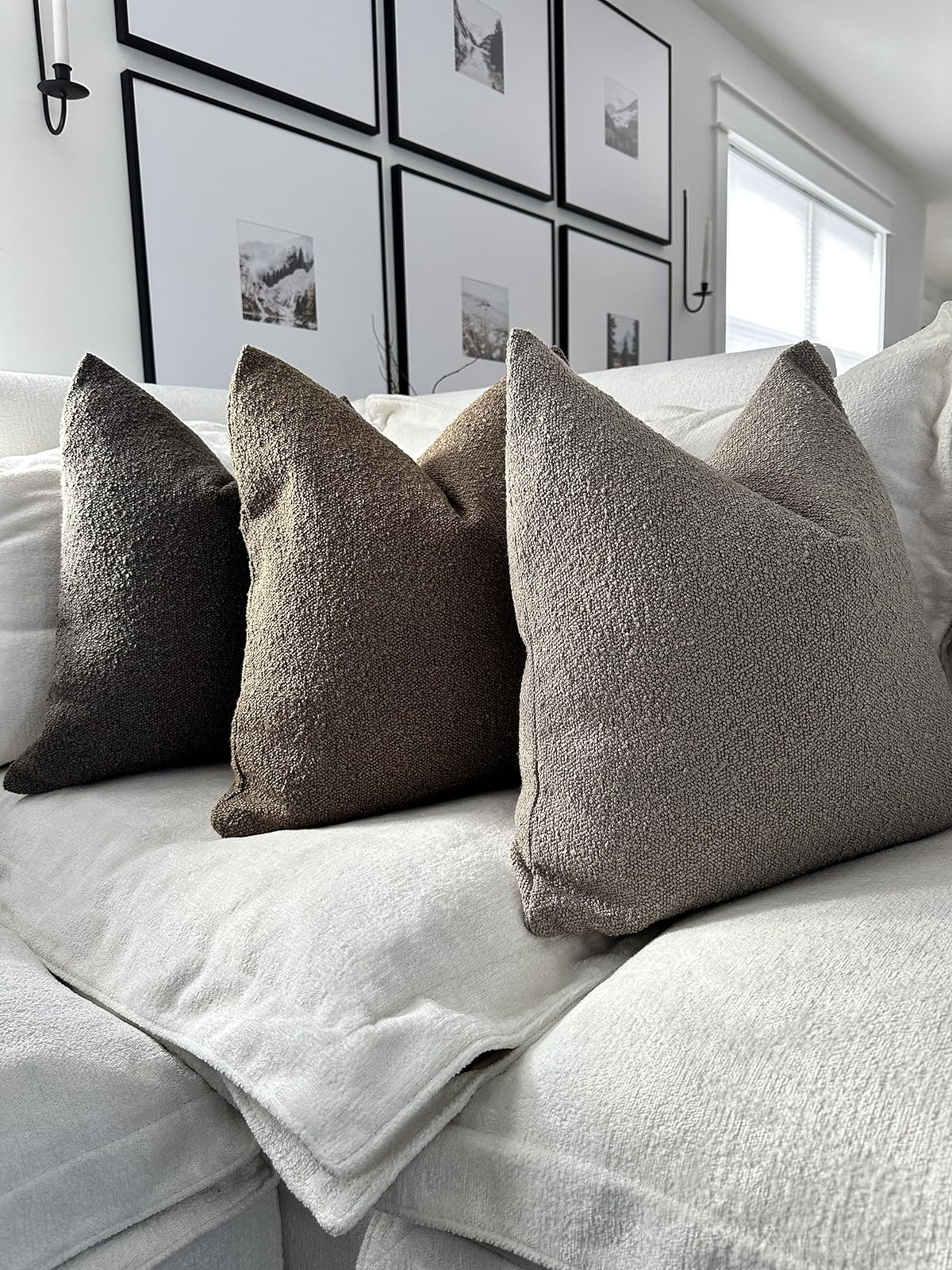 Affordable textured pillows. Modern home. Organic texture. Gallery wall. | Amazon (US)