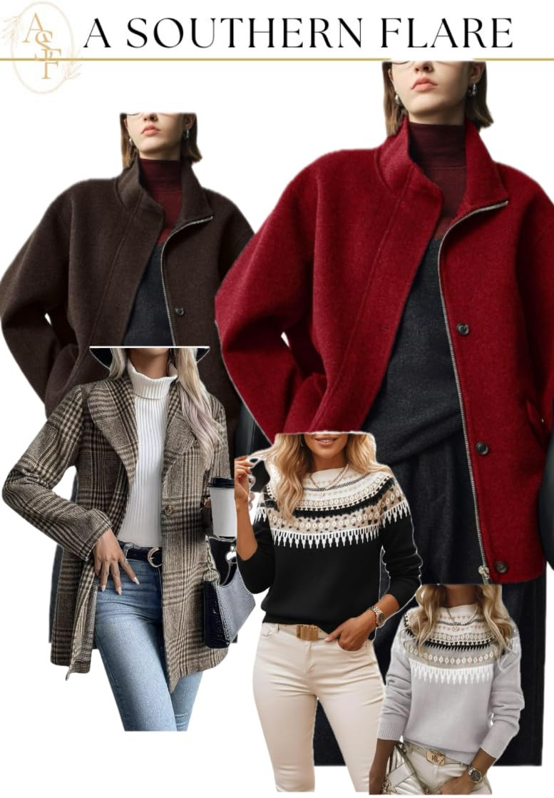 Check out these stylish coats, sweaters, and accessories for fall. Perfect for dressing up or dow... | Amazon (US)