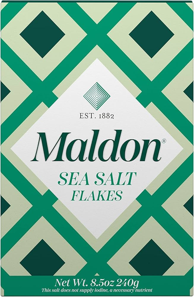 Maldon Salt, Sea Salt Flakes, 8.5 oz (240 g), Kosher, Natural, Handcrafted, Gourmet, Pyramid Crys... | Amazon (US)