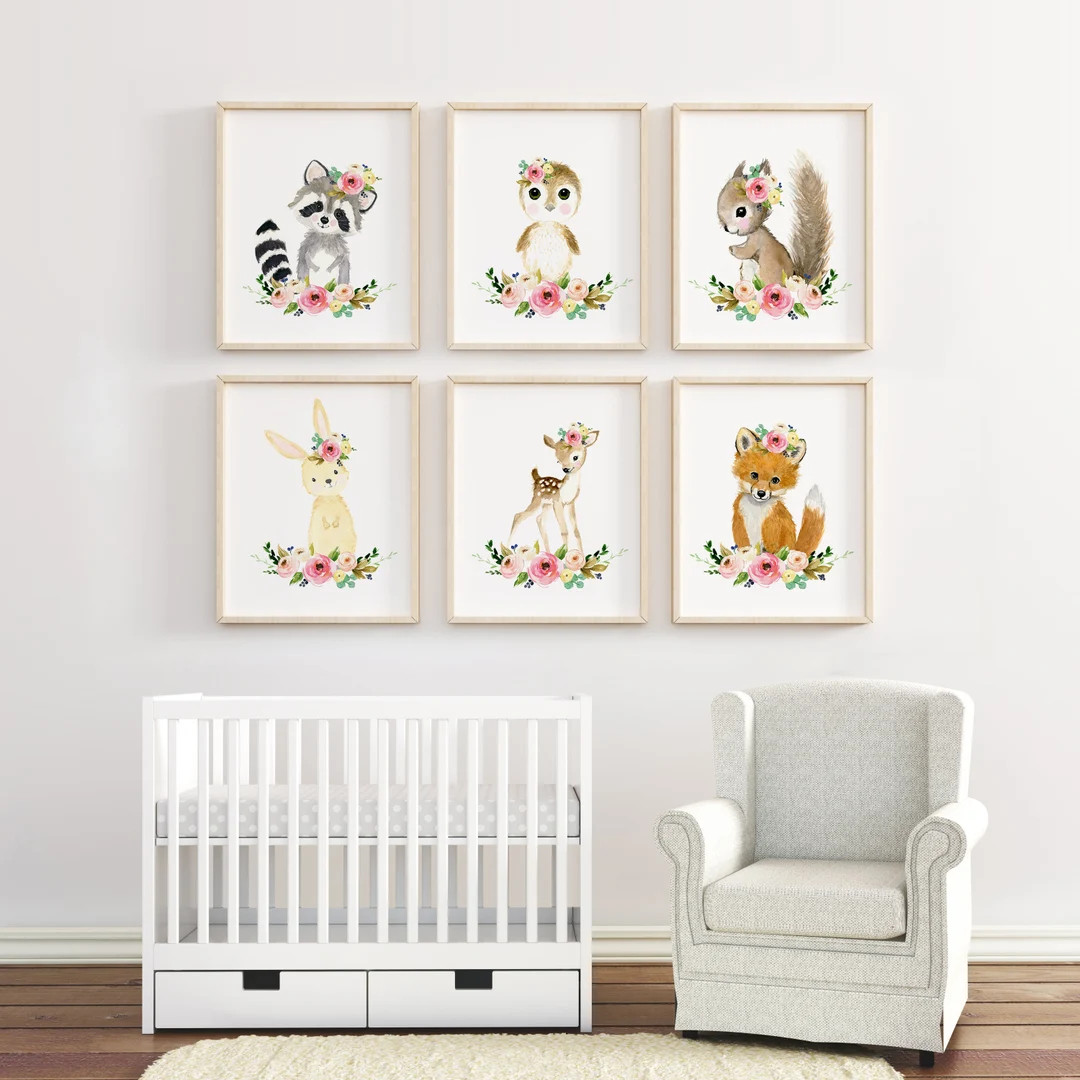 Woodland Nursery Decor, Nursery Art, Nursery Prints, Nursery Wall Art, Woodland Animal Prints, Nu... | Etsy (US)