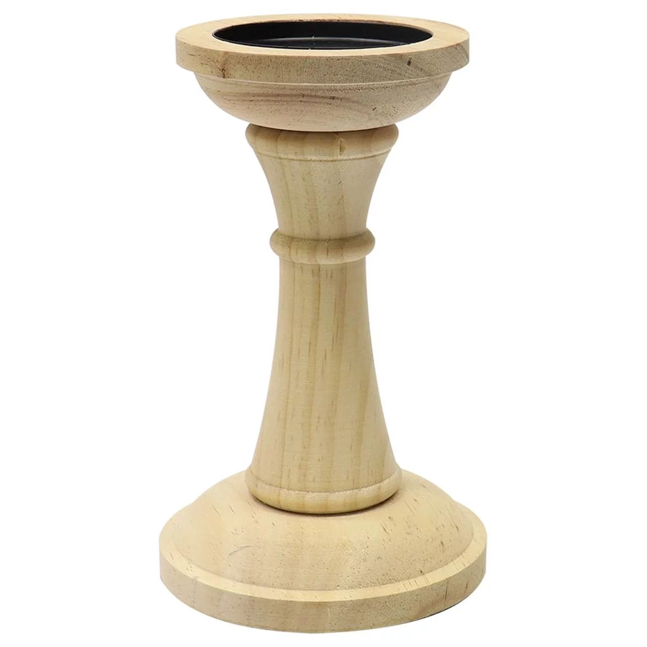 Better Homes & Garden 8" Large Pine Wood Stand Candle Holder | Walmart (US)