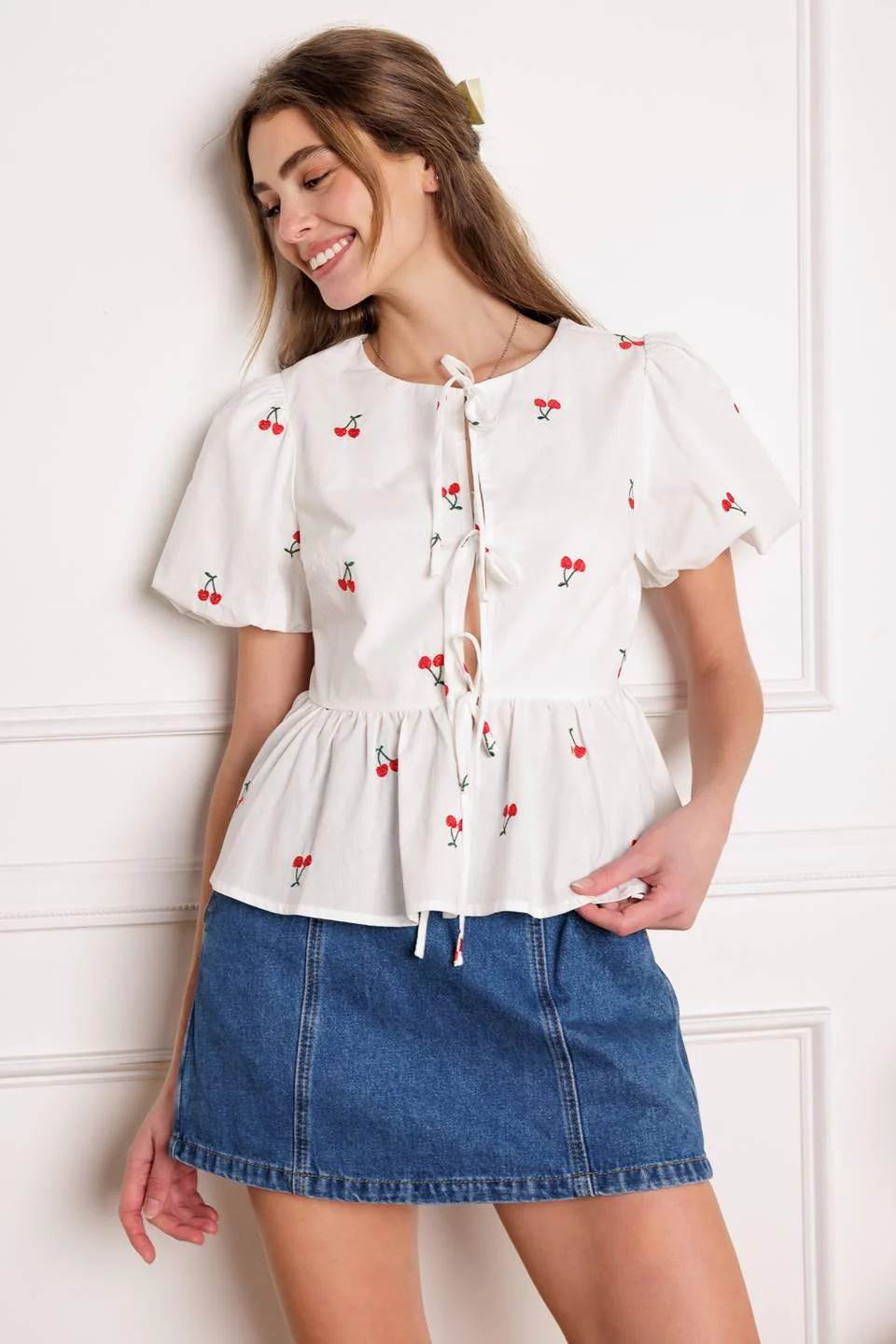 CLOSER THAN EVER WOVEN TOP | Shop.app