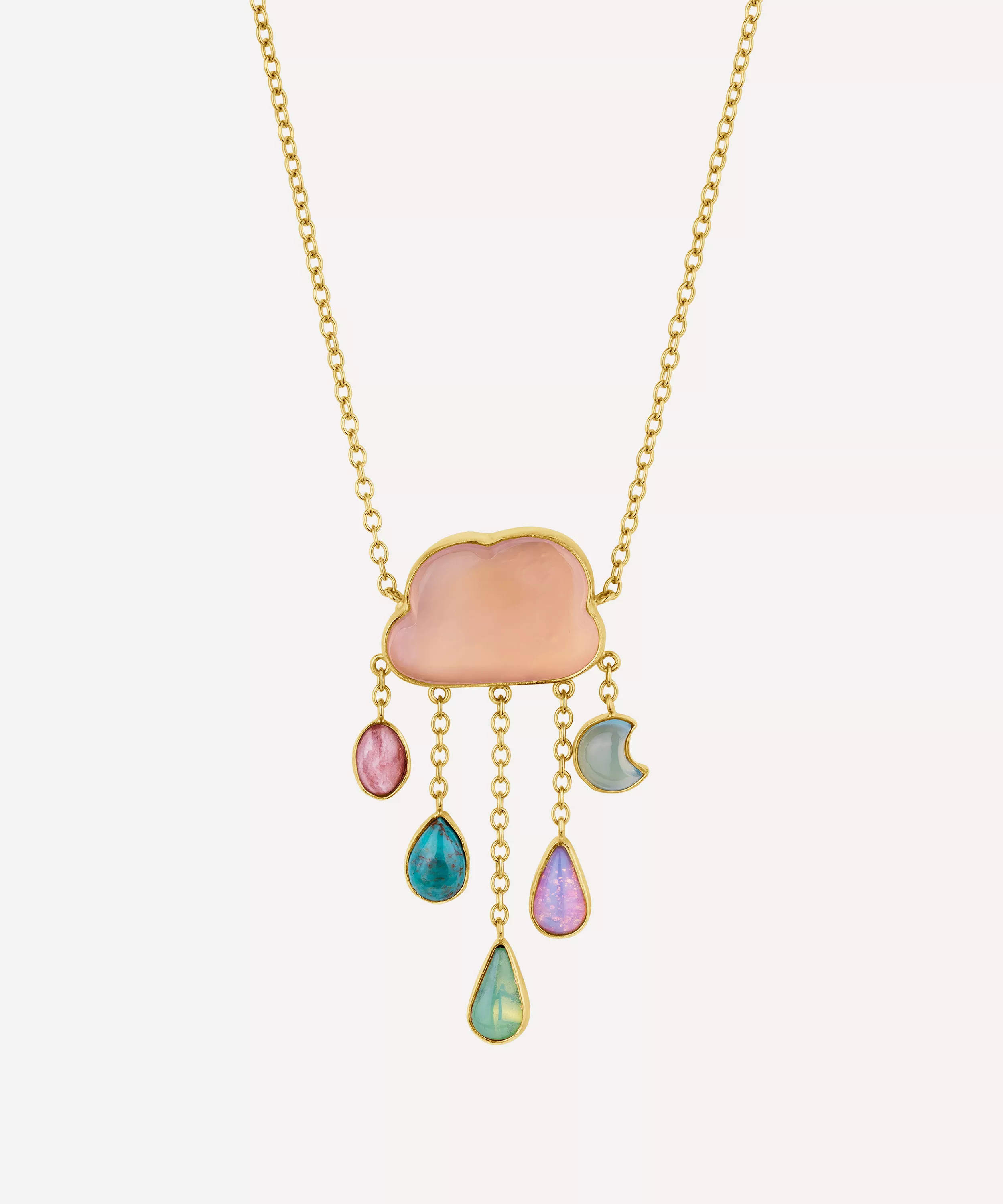GRAINNE MORTON
18ct Gold-Plated Cloud And Rain Chain Drop Pendant Necklace | Liberty UK