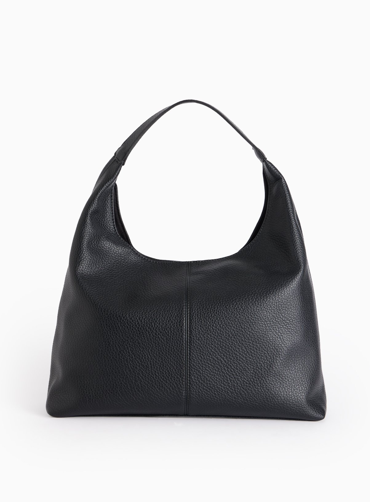 Black Faux Leather Slouch Shoulder Bag One Size | Tu Clothing