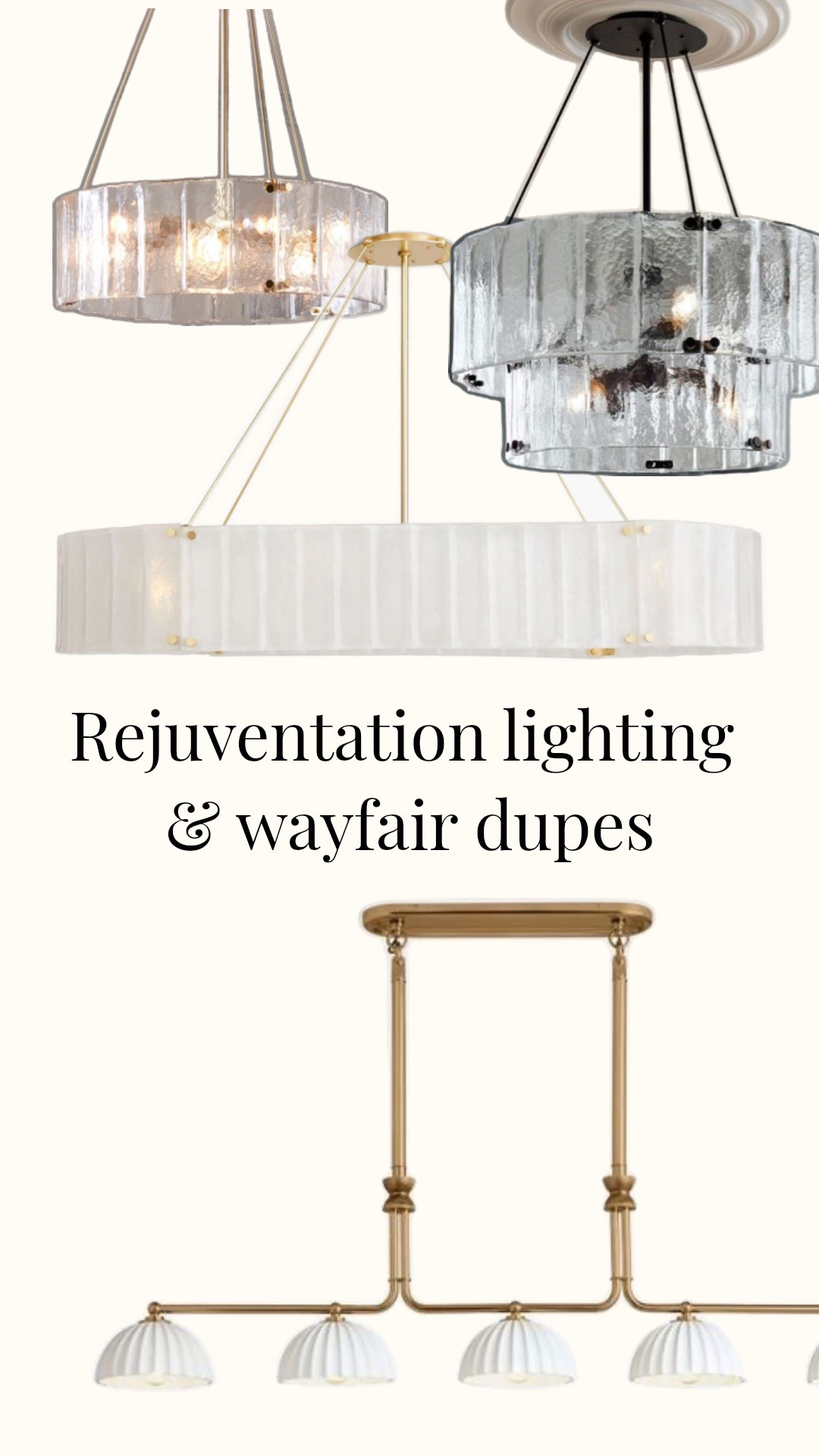 My favorite Rejuvenation lighting and similar options from Wayfair at a more affordable price.

#LTKHome