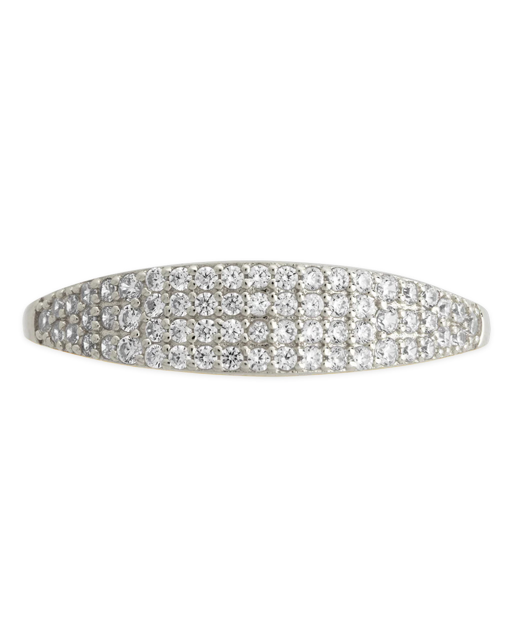 Sterling Silver Pave Signet Ring | Sterling Forever