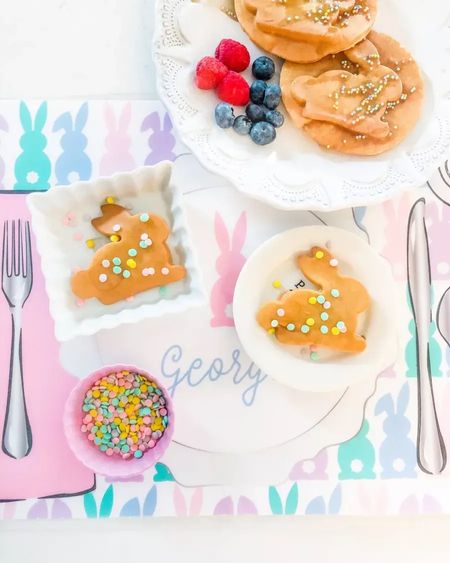 Easter brunch, Easter breakfast, Easter decor, kids Easter gift, placemat, bunny pancakes #Easter

#LTKSeasonal #LTKkids