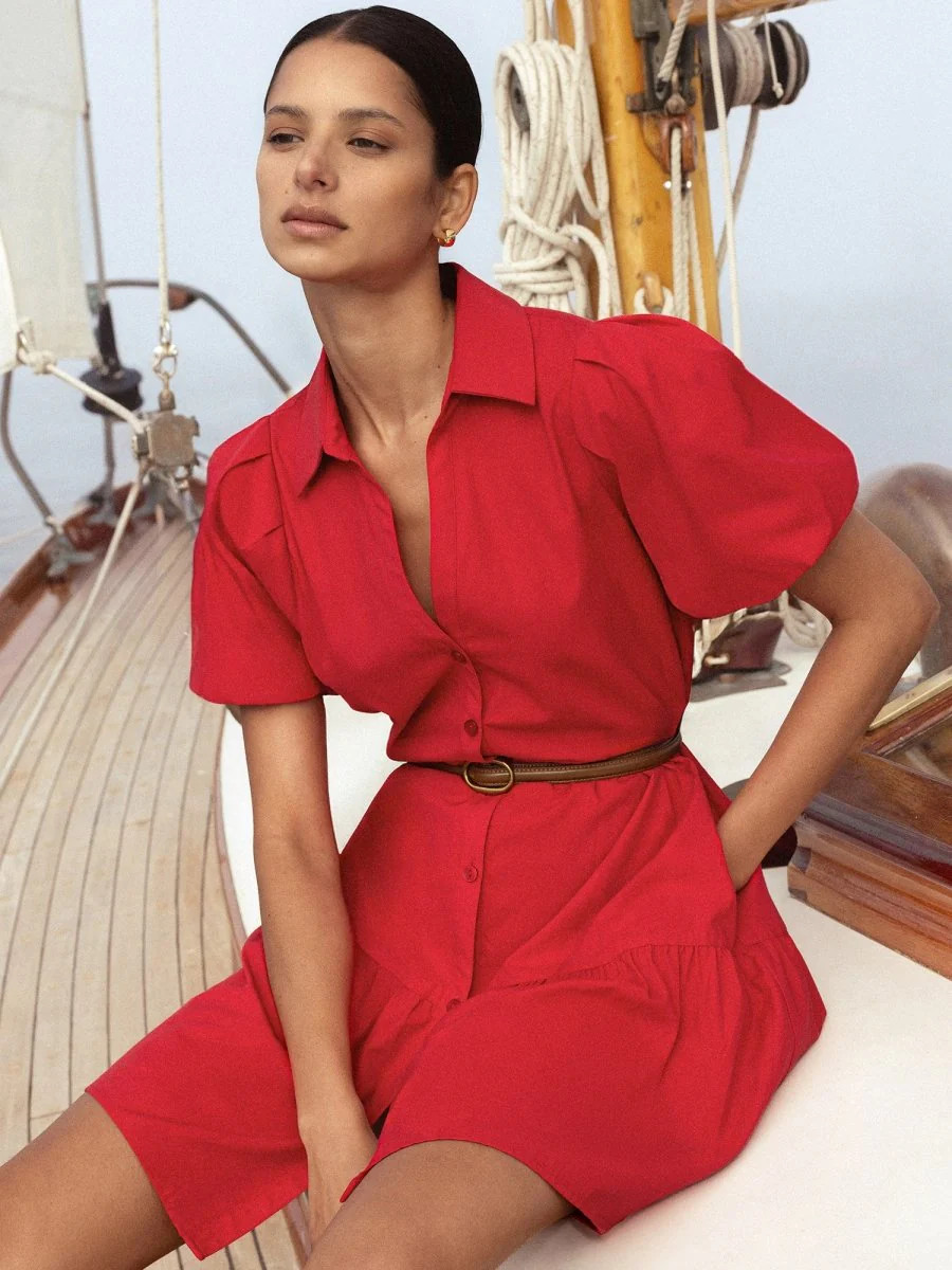 Women's Havana Mini Dress in Carmine Red - Brochu Walker | Brochu Walker