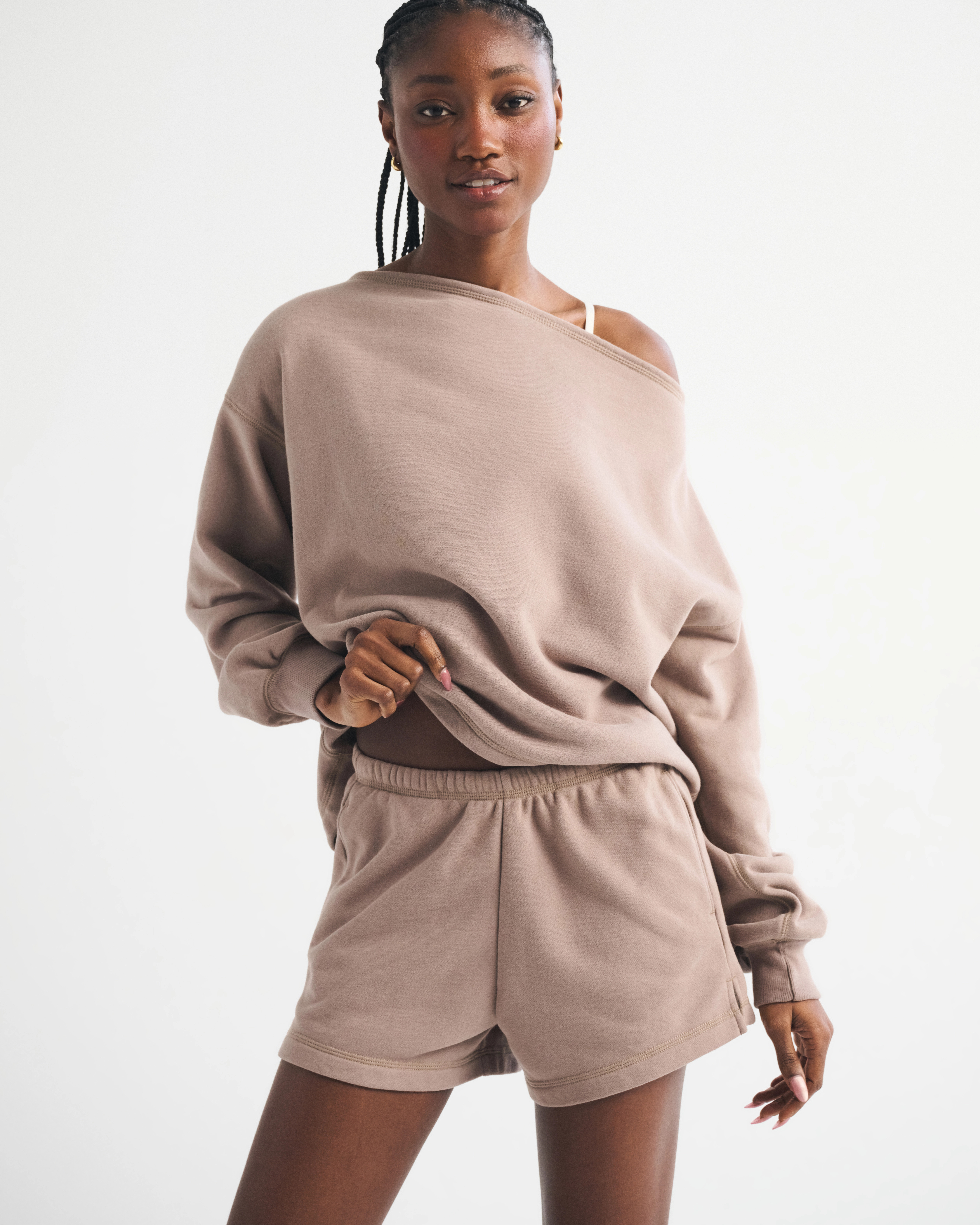 High Rise Sunday Terry Mini Short | Abercrombie & Fitch (US)