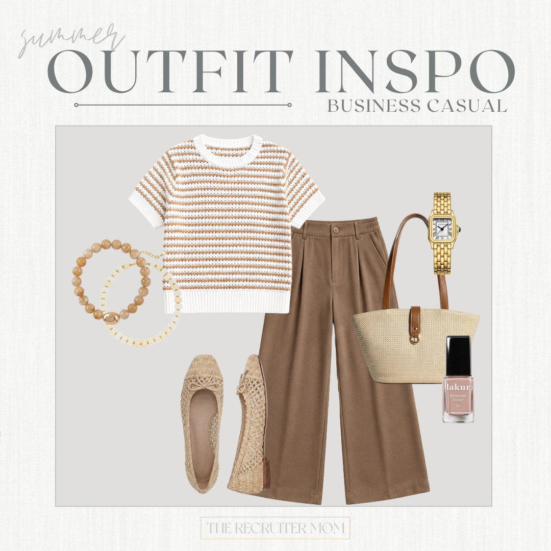 Earthy tones + stripes = the easiest summer work look. #workwear #businesscasual #summerworkwear

#LTKOver40 #LTKMidsize #LTKWorkwear