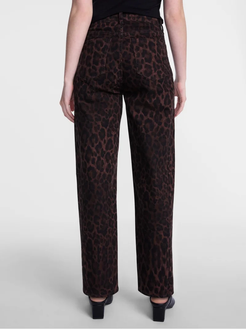 Scenario Women's and Women's Plus High Rise Barrel Jeans, 26", 28" Inseam, Sizes 0-28W | Walmart (US)