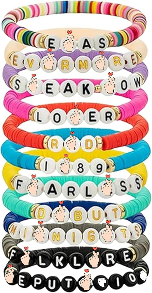 Friendship Bracelet Speak Now Fearless Bracelet Album Inspired Bracelet for Concert Outfit Gifts ... | Amazon (US)