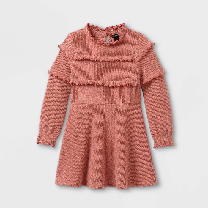 Toddler Girls' Brushed Rib Long Sleeve Dress - art class™ | Target