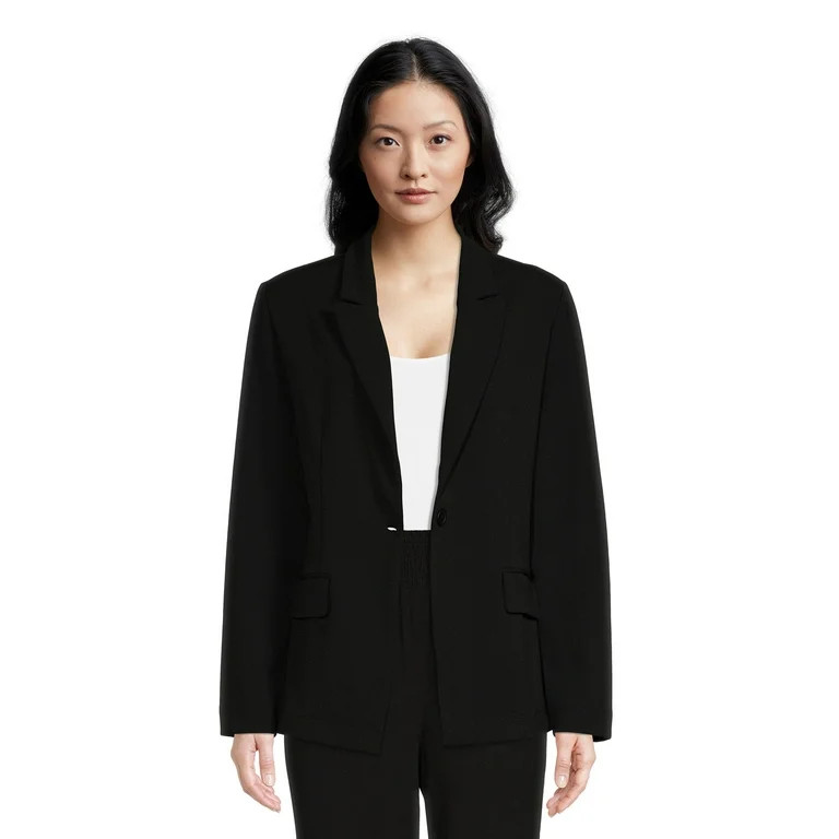 No Boundaries Juniors’ One Button Blazer, Sizes XS-3XL | Walmart (US)