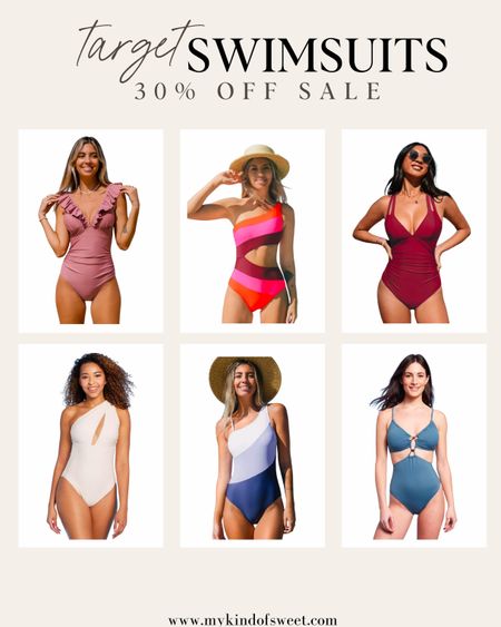 Target is having a 30% off sale on all swimwear right now! Loving the look of this color block one-piece! 

#LTKSeasonal #LTKsalealert #LTKswim