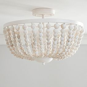 Naturalist Wood Ball Flush Mount (18") | Pottery Barn Teen