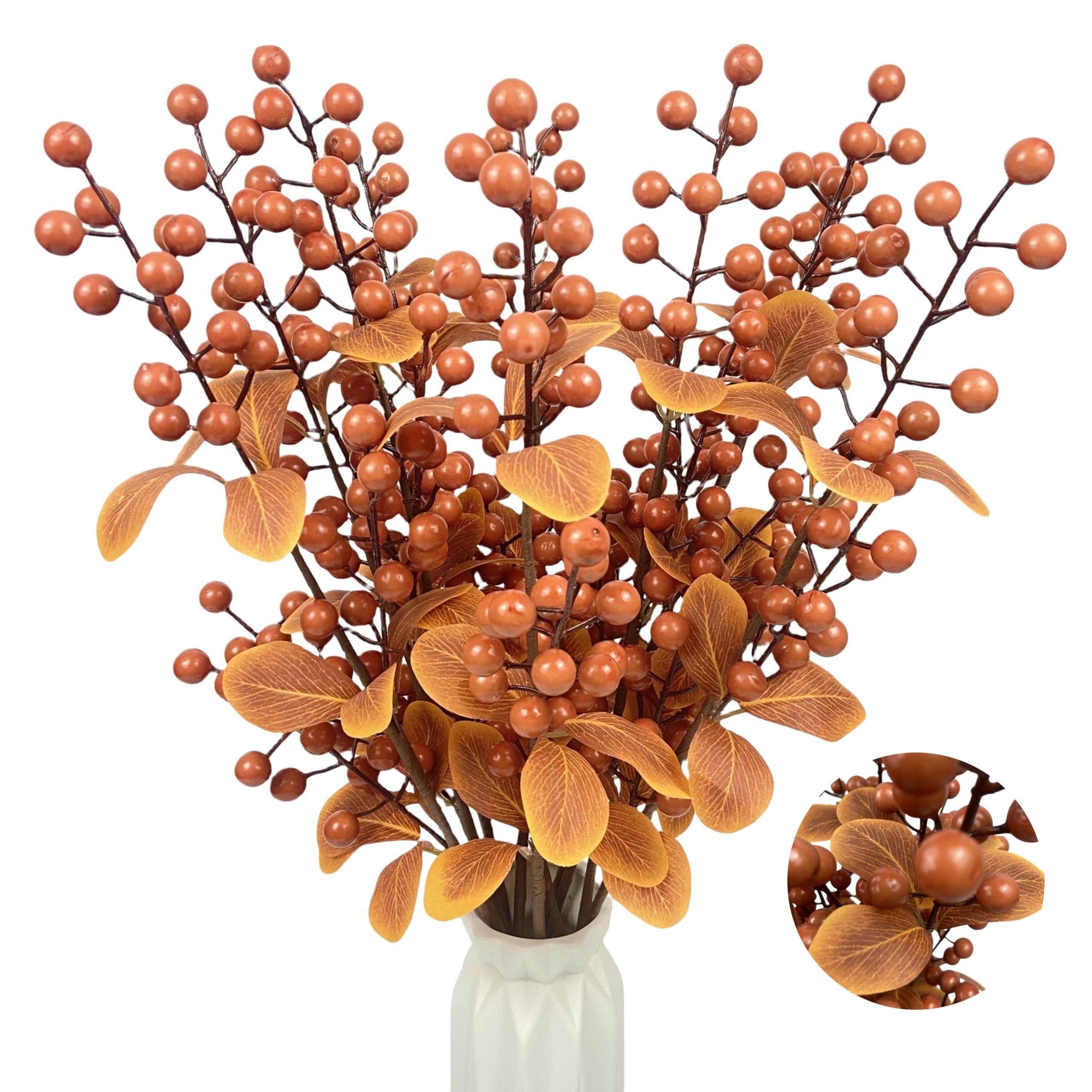 10 Pcs Artificial Fall Berry Stems for Fall Decorations for Home, 21.65 Inches Artificial Eucalyp... | Amazon (US)