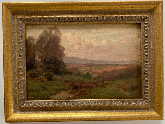 Framed Antique Vintage Oil Painting Landscape County - Etsy | Etsy (US)