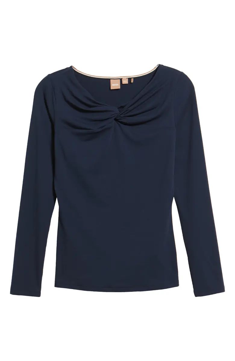 Everie Long Sleeve Twist Neck Top | Nordstrom