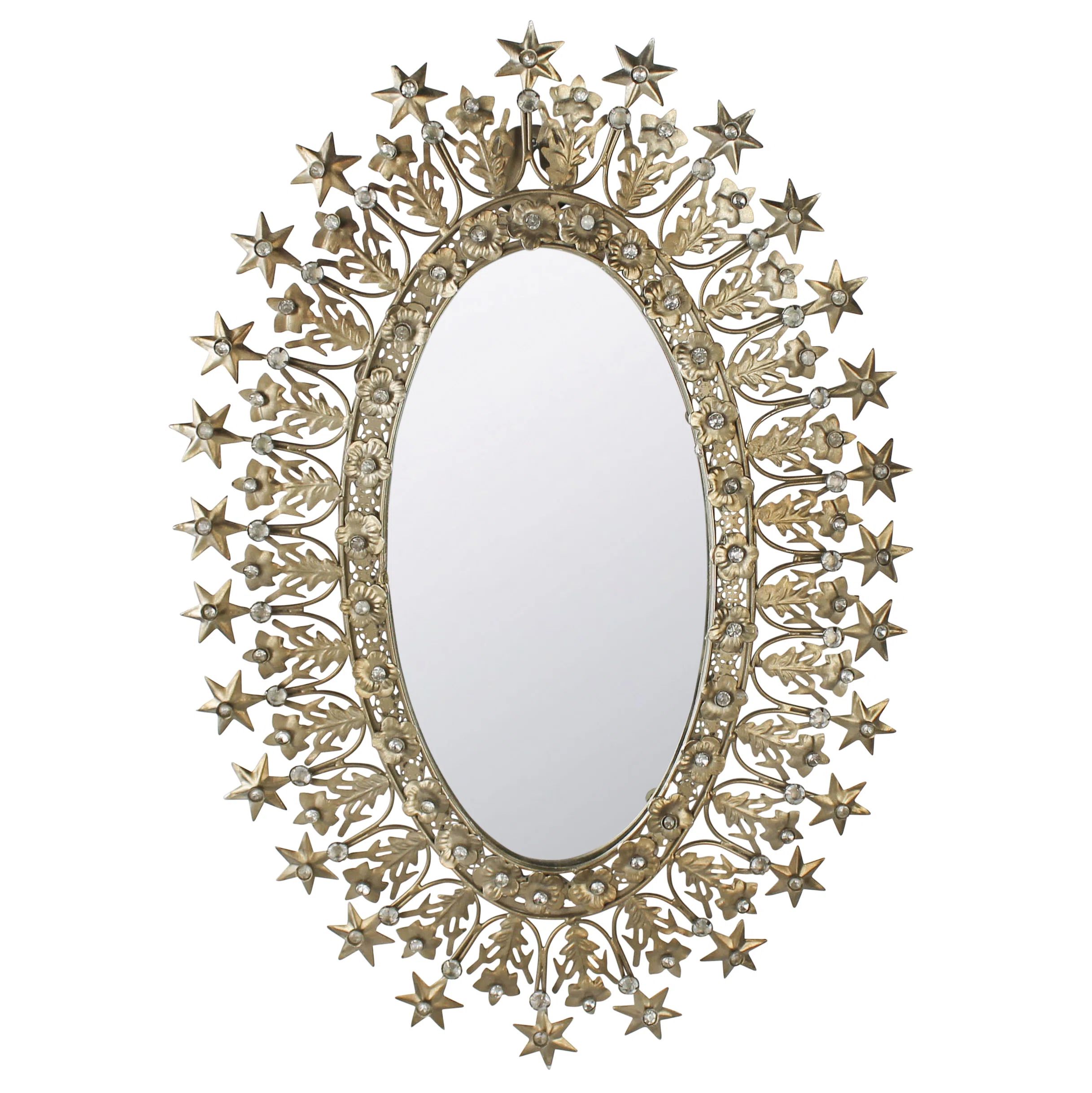 Bungalow Rose Adenike Brass Oval Mirror | Wayfair | Wayfair North America