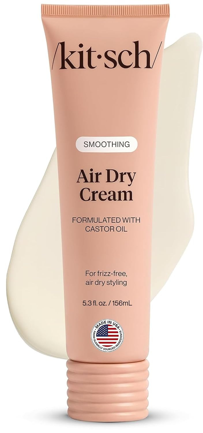 Kitsch Smoothing Air Dry Cream for Hair – Frizz Control Hair Care Product with Castor Oil & Coconut Oil – Weightless Styling Cream - Enhances Natural Texture Appearance | Ideal Gifts for Women – 5 oz | Amazon (US)