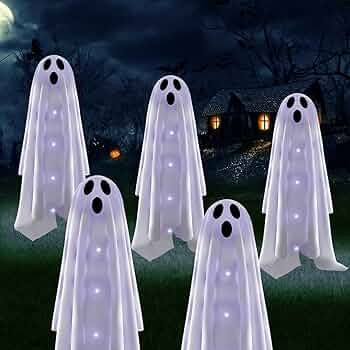 Halloween Decorations Solar Garden Lights Outdoor,6PACKS Halloween Ghost Decorations Lights with ... | Amazon (US)