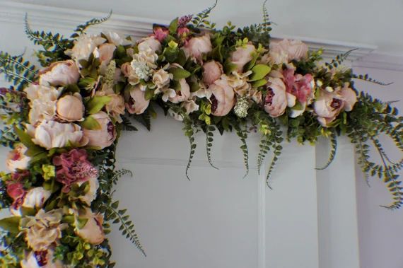 Wedding Arch Swag, Wedding Backdrop, Wedding Arch Flowers, Extra Large Wedding Swag,  Silk Arch F... | Etsy (US)