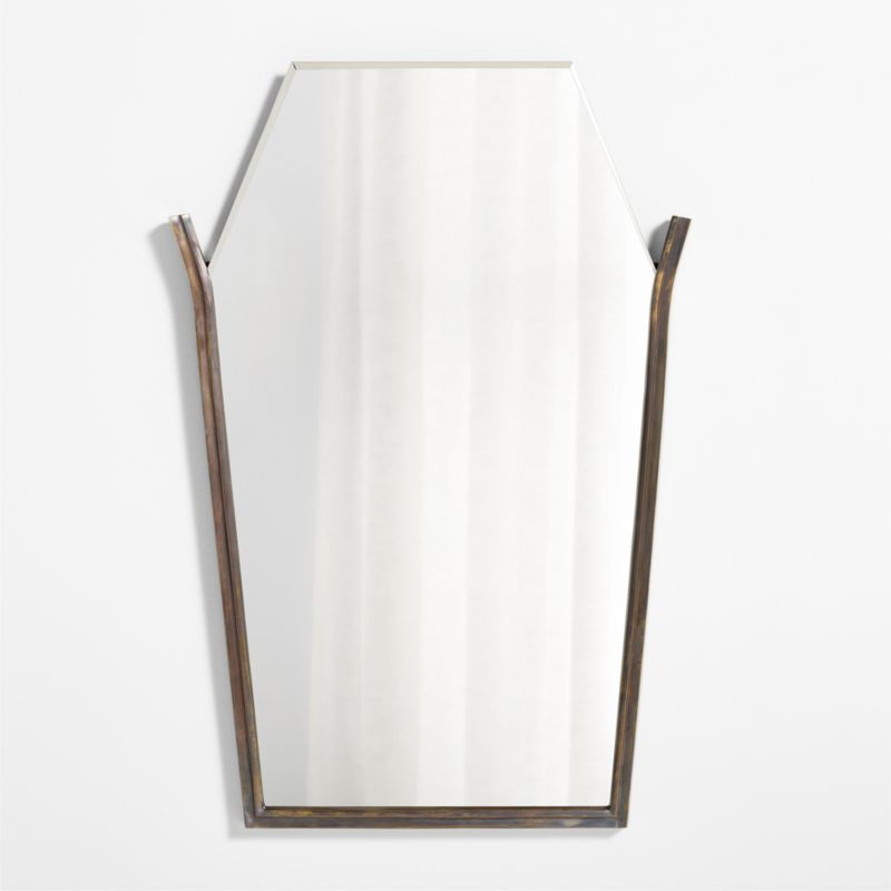 Peutre Antique Brass Wall Mirror by Jeremiah Brent | Crate & Barrel | Crate & Barrel