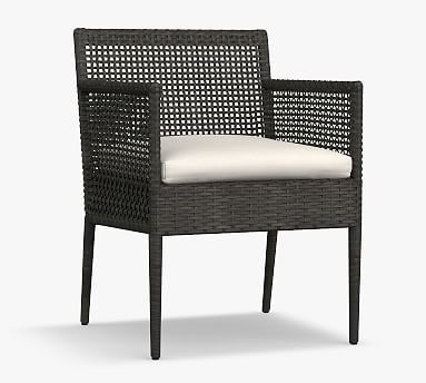 Cammeray All-Weather Wicker Patio Dining Chair & Armchair, Black | Pottery Barn (US)