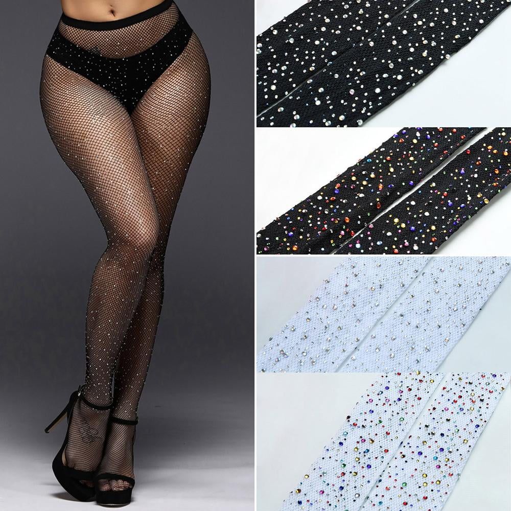 Women Glitter Rhinestone Tights Stockings Sparkly Garters Tights Shimmer Pantyhose Elastic Force ... | Walmart (US)