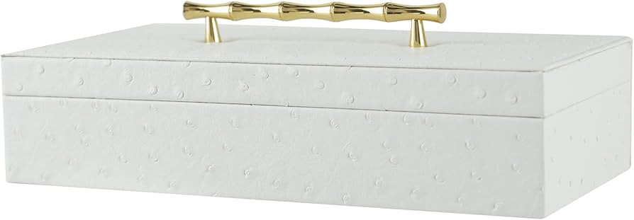 A&B Home Decorative Storage Boxes- Decorative Boxes with Lids Faux Leather Jewelry Box Moder Styl... | Amazon (US)