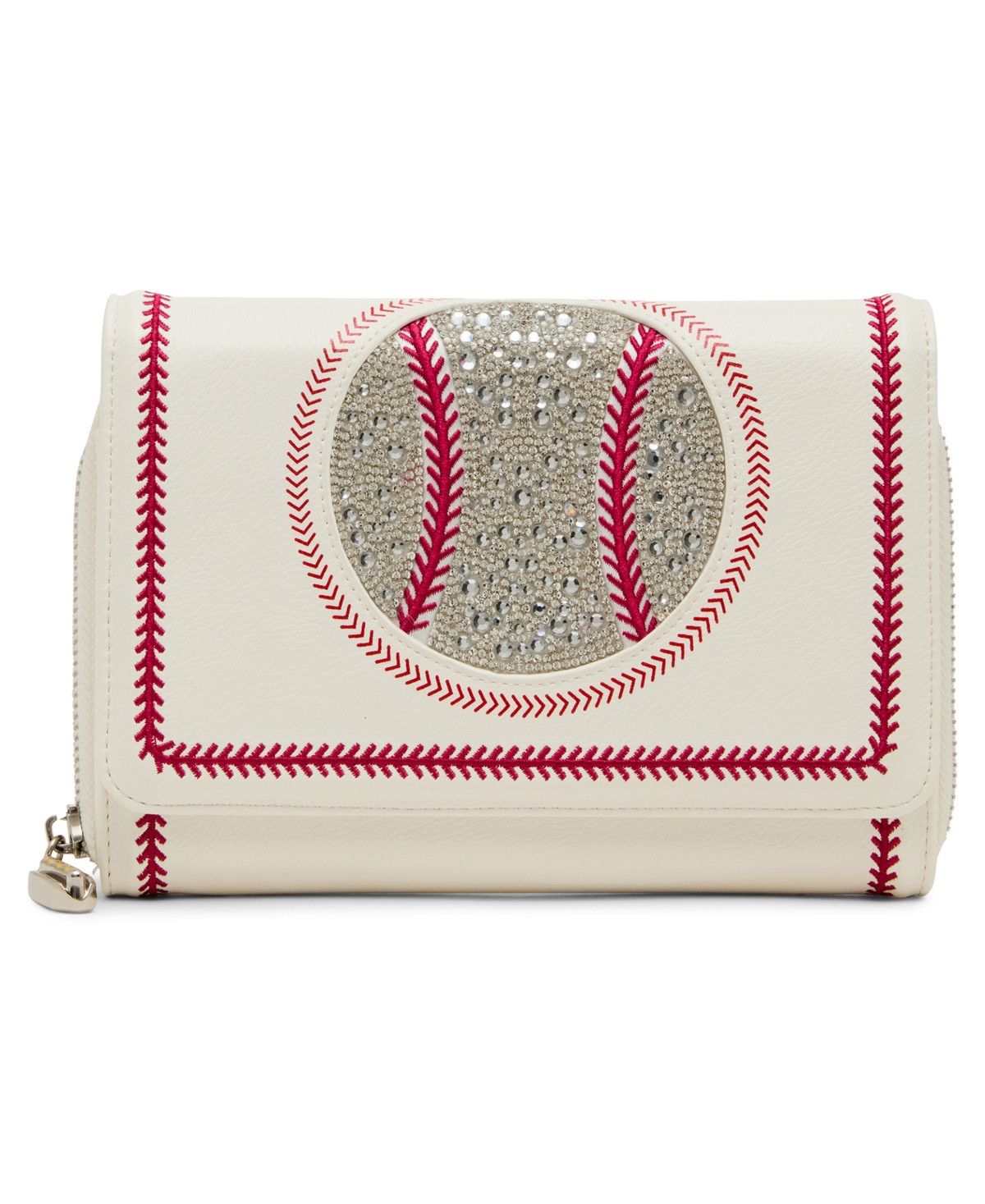 Betsey Johnson Kisses Crossbody Wallet - Cream | Macy's