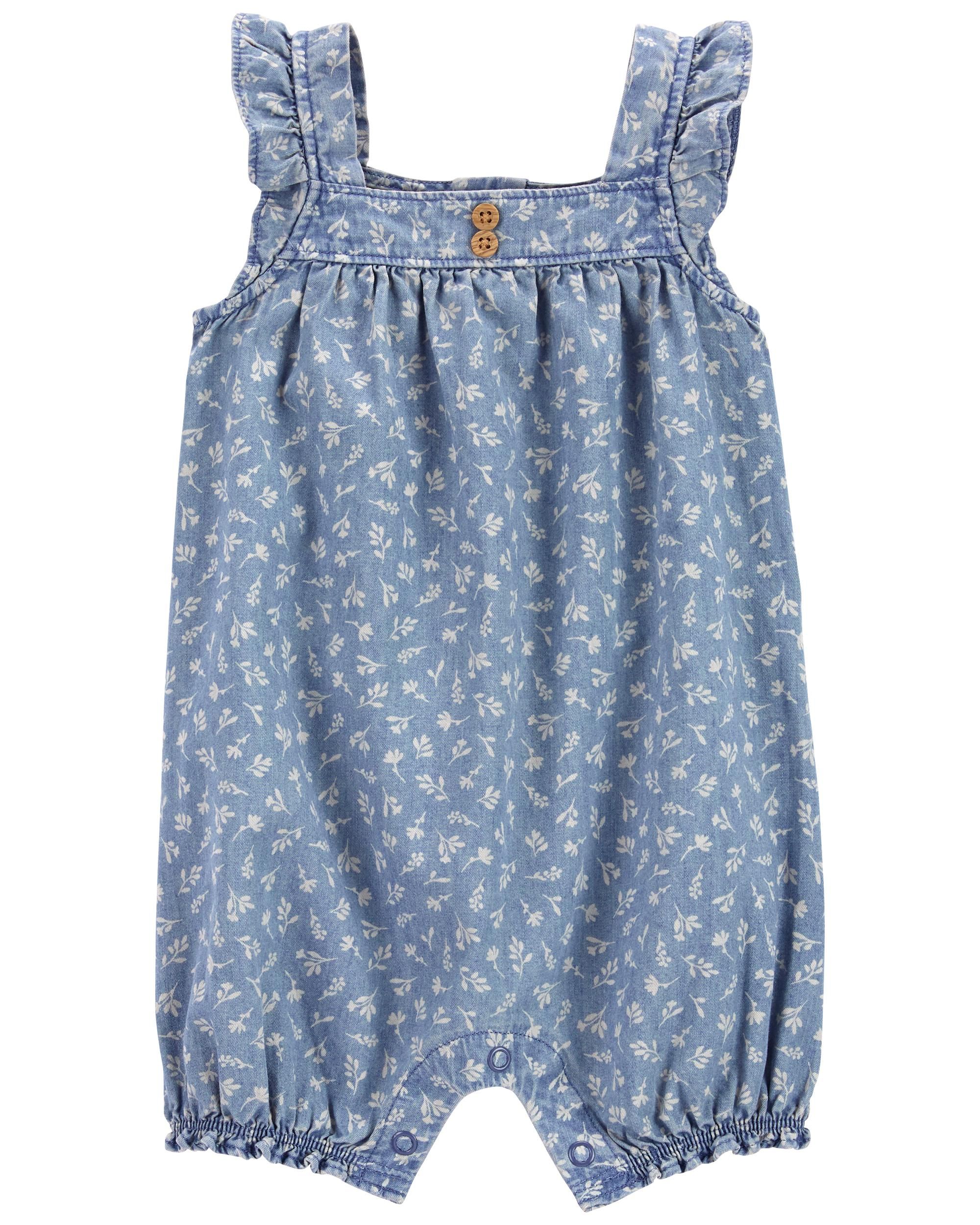 Baby Floral Chambray Romper | Carter's