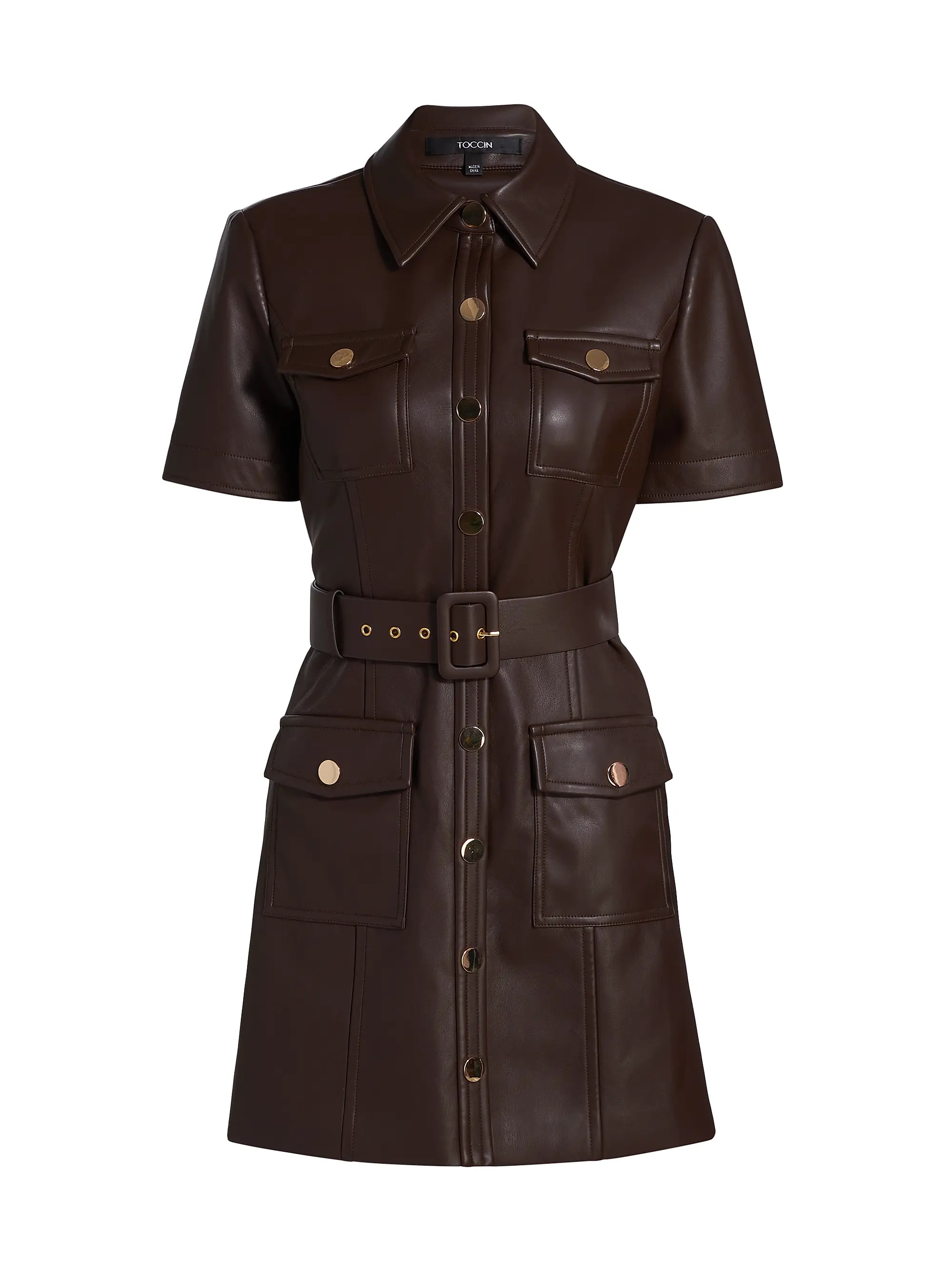 Toccin Lydia Faux Leather Minidress | Saks Fifth Avenue | Saks Fifth Avenue