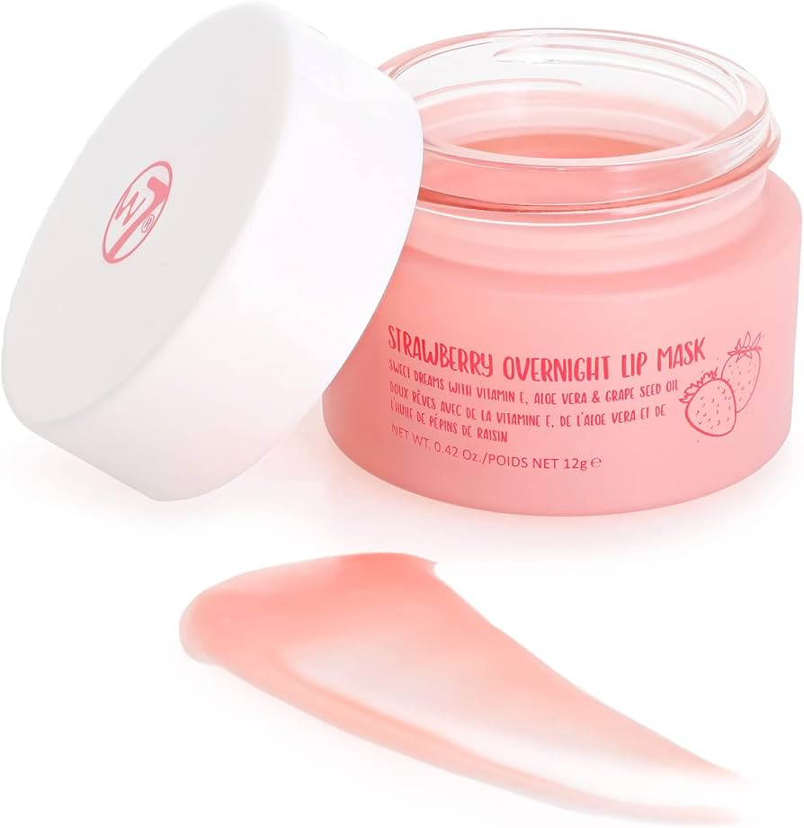 W7 Sweet Dreams Overnight Strawberry Lip Mask - Vitamin E, Aloe Vera and Grape Seed Oil - For Hyd... | Amazon (US)